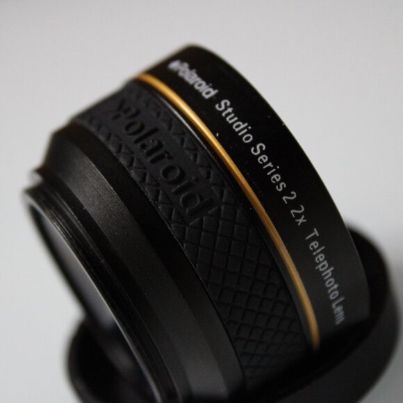 Polaroid Studio Series 2.2x Telephoto Lens Black Metal Threaded Front & Rear Cap - Picture 5 of 7